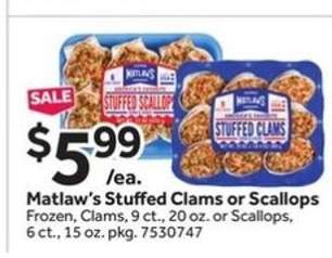 Matlaw's Stuffed Clams or Scallops