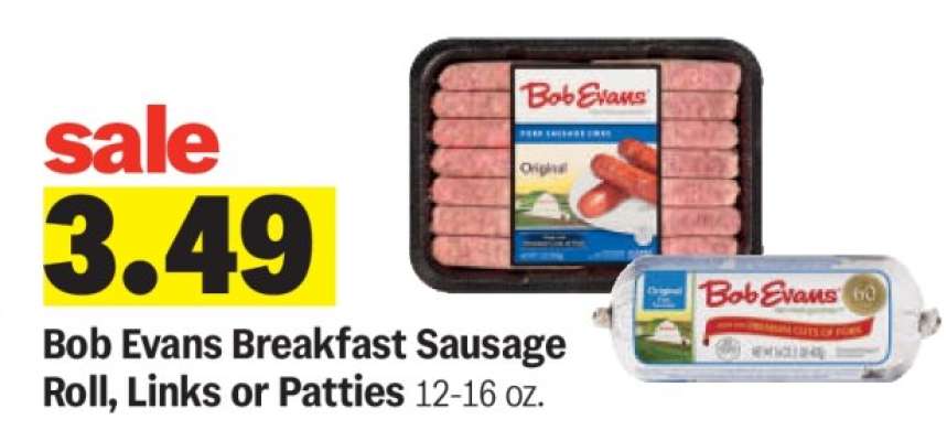 Bob Evans Breakfast Sausage Roll, Links or Patties
