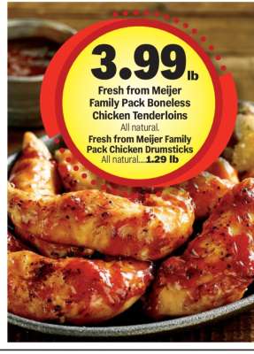 Fresh from Meijer Family Pack Boneless Chicken Tenderloins