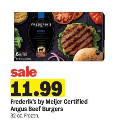 Frederik's by Meijer Certified Angus Beef Burgers