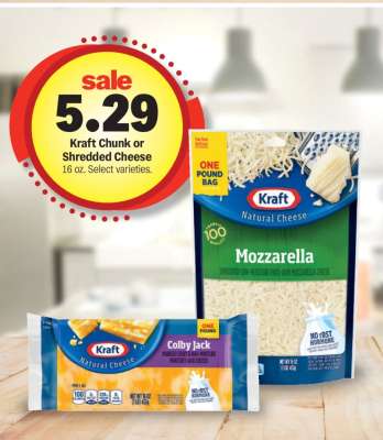 Kraft Chunk or Shredded Cheese