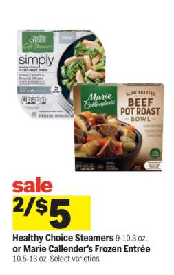 Healthy Choice Steamers or Marie Callender’s Frozen Entrée