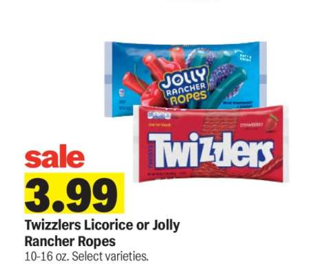 Twizzlers Licorice or Jolly Rancher Ropes