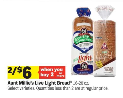 Aunt Millie's Live Light Bread