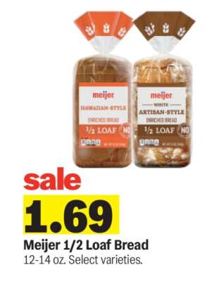 Meijer 1/2 Loaf Bread