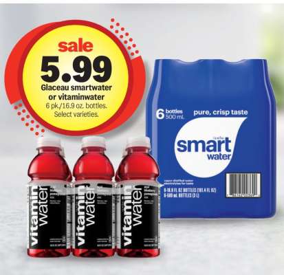 Glaceau smartwater or vitaminwater