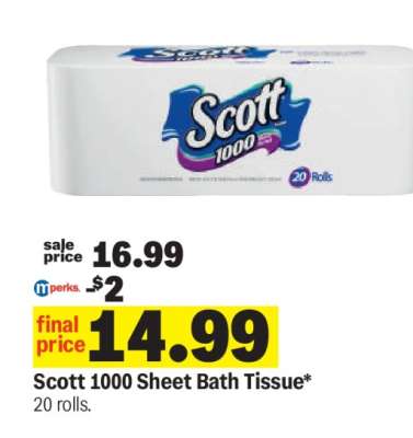 Scott 1000 Sheet Bath Tissue*