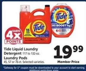 Tide Liquid Laundry Detergent / Laundry Pods