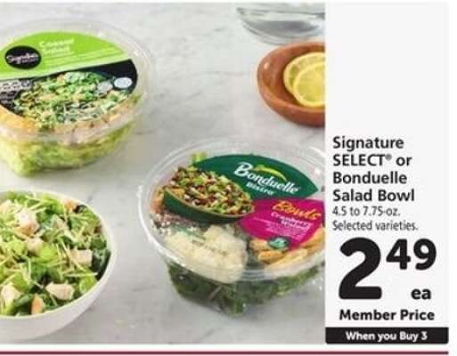 Signature SELECT or Bonduelle Salad Bowl