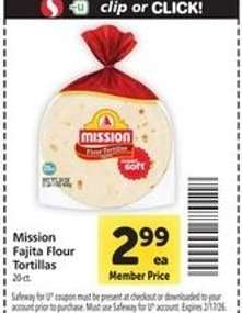 Mission Fajita Flour Tortillas