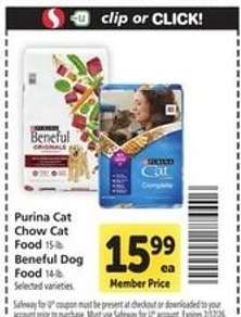 Purina Cat Chow Cat Food / Beneful Dog Food