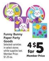 Funny Bunny Paper Party Goods