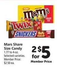 Mars Share Size Candy