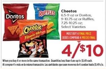 Cheetos, Doritos, Ruffles