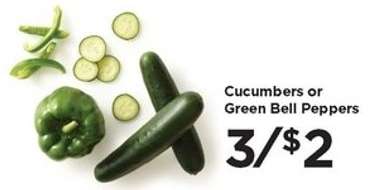 Cucumbers or Green Bell Peppers