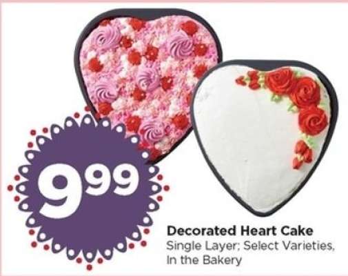 Decorated Heart Cake