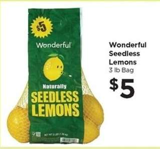 Wonderful Seedless Lemons