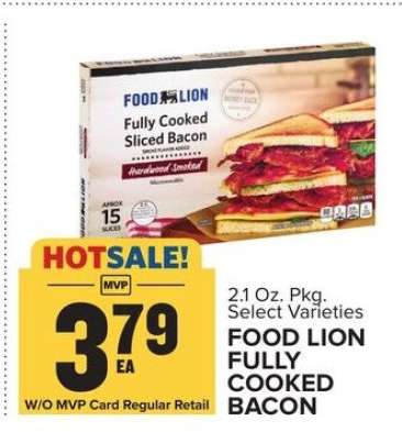 Food Lion Fully Cooked Bacon