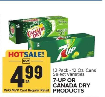 7-UP or Canada Dry Products