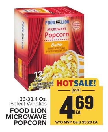FOOD LION MICROWAVE POPCORN