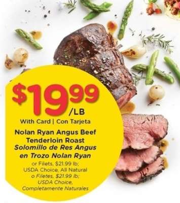 Nolan Ryan Angus Beef Tenderloin Roast