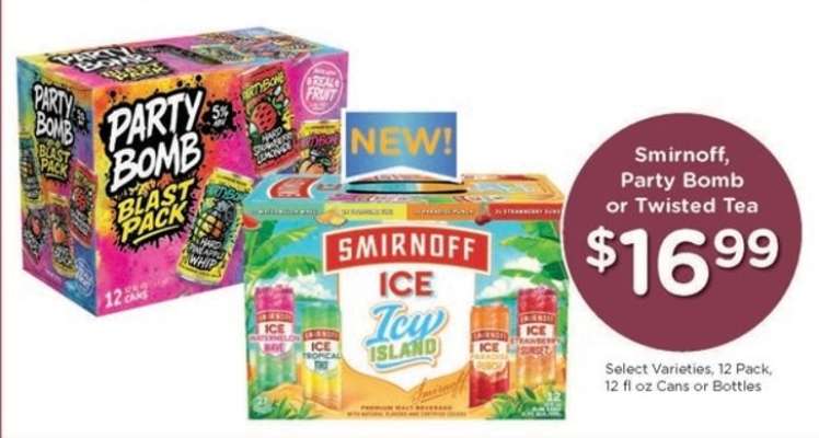 Smirnoff, Party Bomb or Twisted Tea