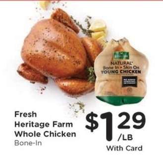 Fresh Heritage Farm Whole Chicken