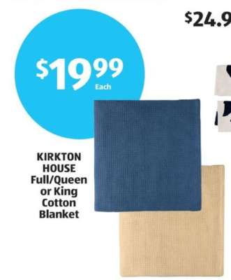 KIRKTON HOUSE Full/Queen or King Cotton Blanket