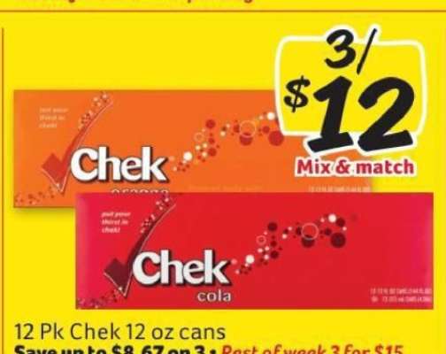 Chek 12 oz cans