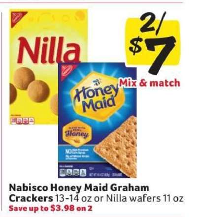 Nabisco Honey Maid Graham Crackers or Nilla Wafers