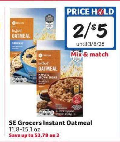 SE Grocers Instant Oatmeal