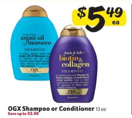 OGX SHAMPOO OR CONDITIONER