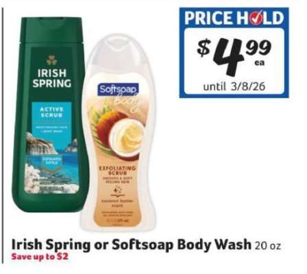 Irish Spring or Softsoap Body Wash