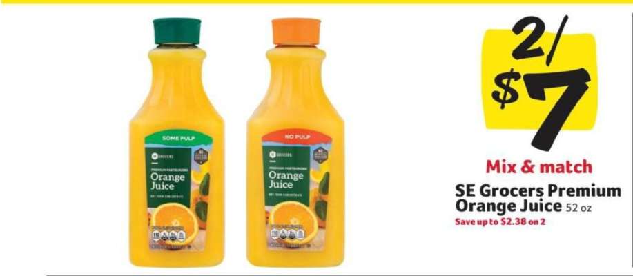 SE Grocers Premium Orange Juice
