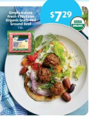 Simply Nature Fresh 93% Lean Organic Grass-Fed Ground Beef