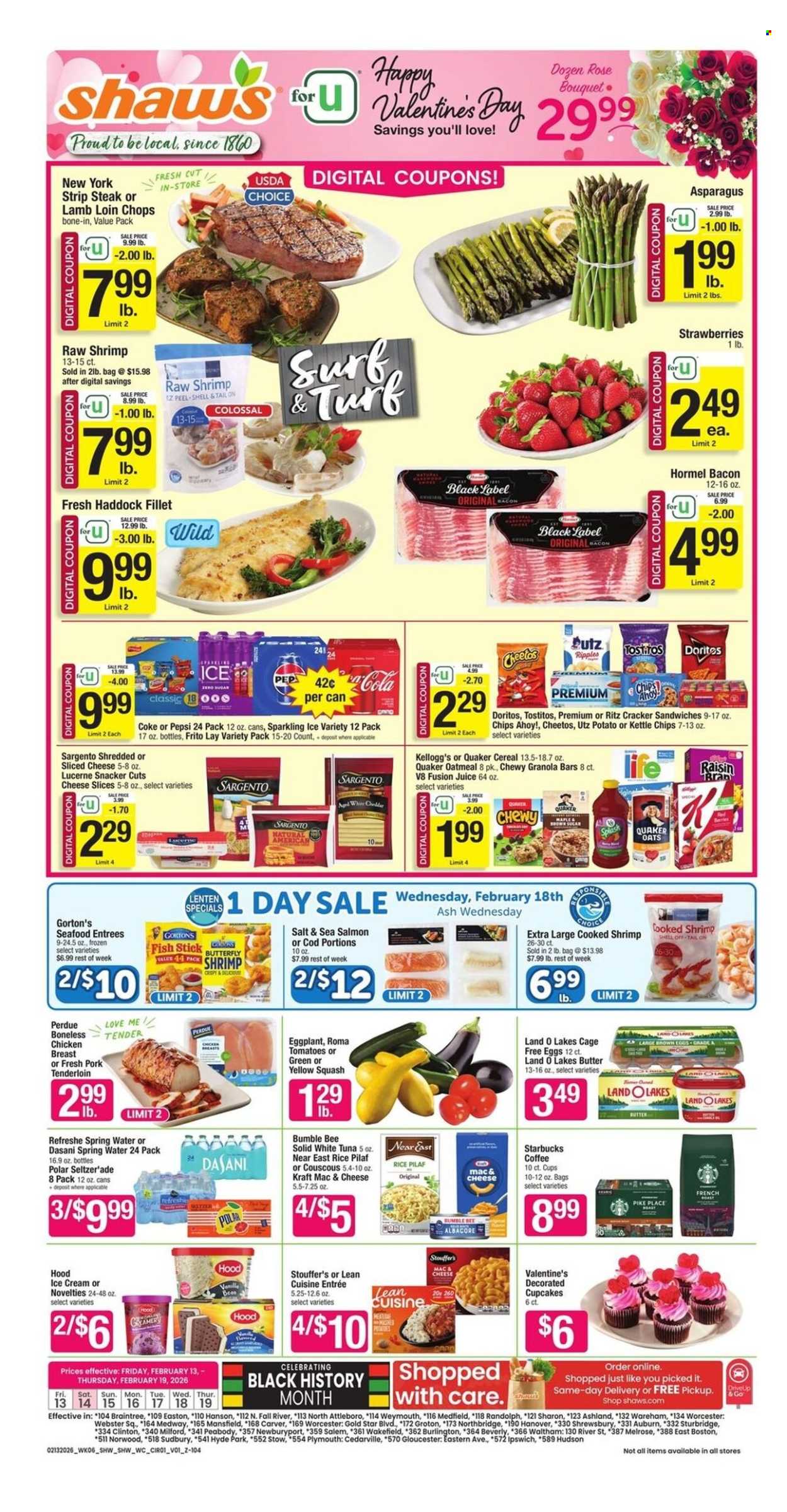 Shaw’s ad - 02/13/2026 - 02/19/2026. Page 1