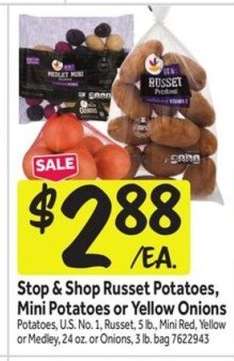 Stop & Shop Russet Potatoes, Mini Potatoes or Yellow Onions