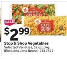 Stop & Shop Vegetables