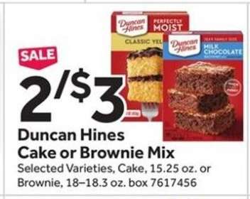 Duncan Hines Cake or Brownie Mix