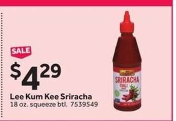 Lee Kum Kee Sriracha
