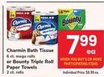 Charmin Bath Tissue or Bounty Paper Towels