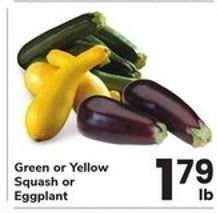Green or Yellow Squash or Eggplant
