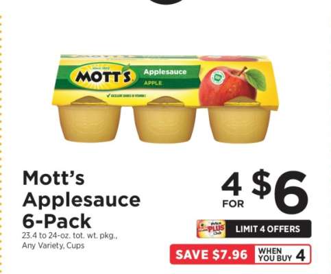 Mott's Applesauce 6 Pack