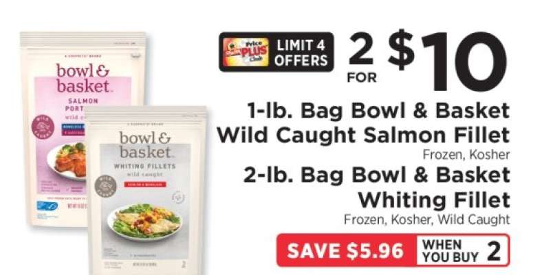 Bowl & Basket Salmon and Whiting Fillets