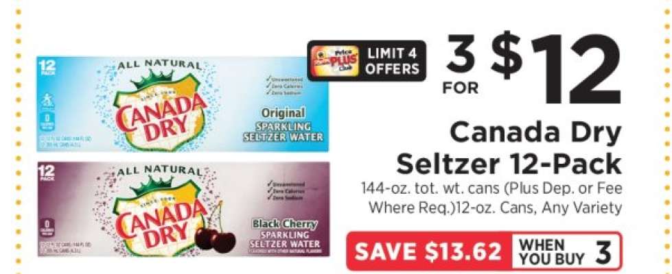 Canada Dry Seltzer 12-Pack