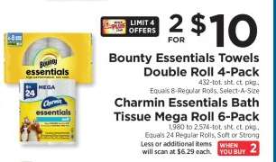 Bounty Essentials Towels Double Roll 4-Pack