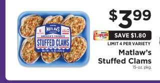 Matlaw's Stuffed Clams