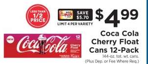 Coca Cola Cherry Float Cans 12-Pack