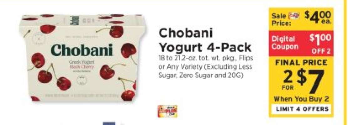 Chobani Yogurt 4-Pack