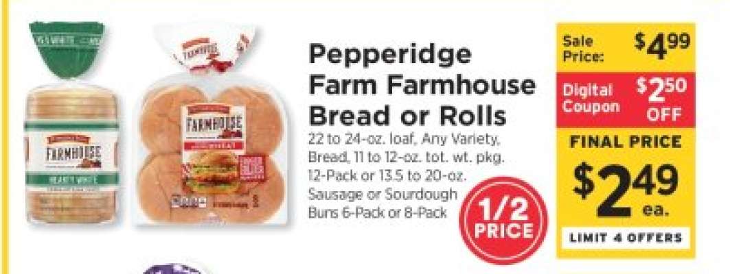 Pepperidge Farm Farmhouse Bread or Rolls
